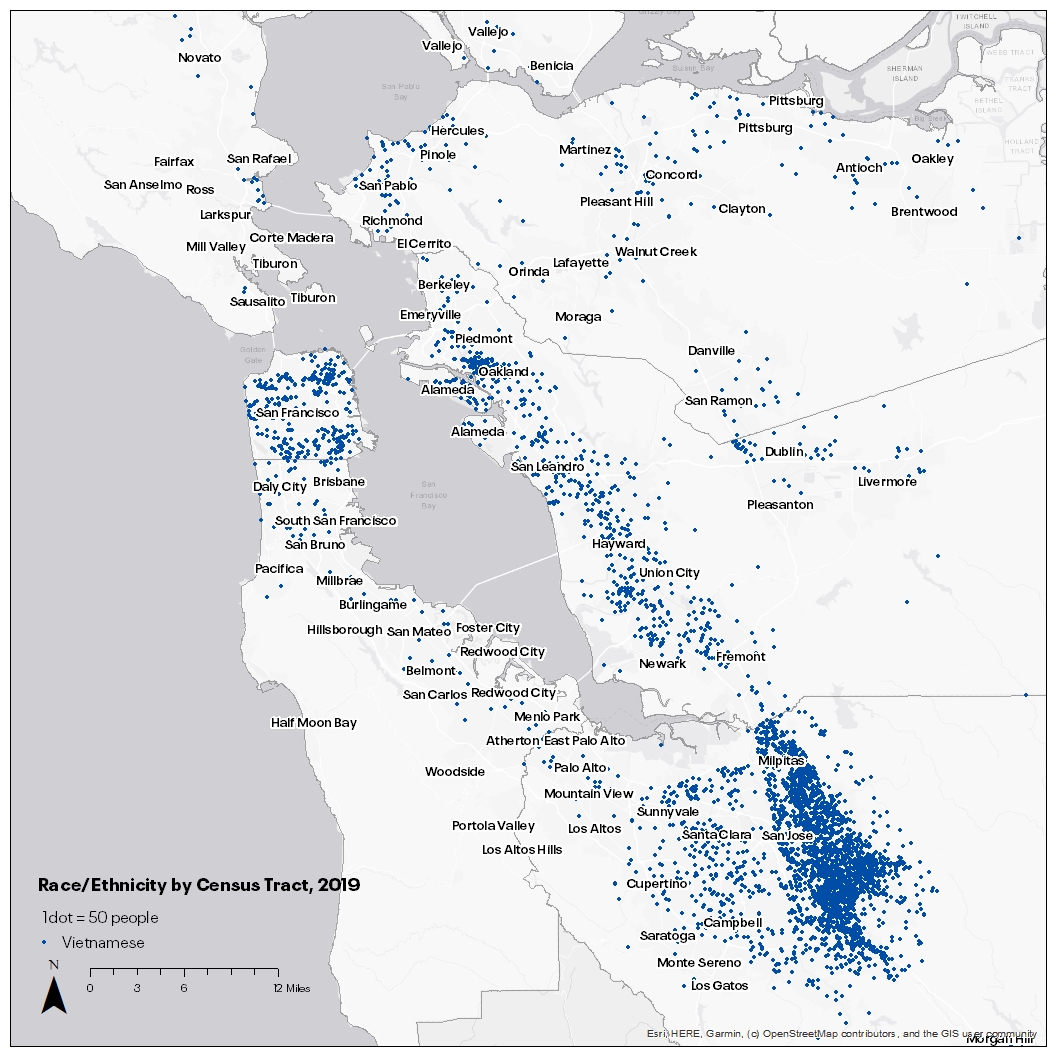 Vietnamese Populations are Largely Concentrated in San Jose and Other South Bay Communities