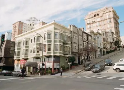 Building at the corner.