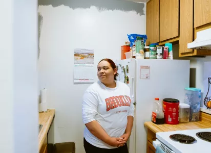 Nerys Ramirez is a single mother living in Concord. Photo by Felix Uribe.