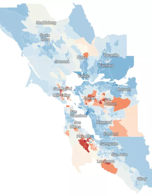 One in 10 Bay Area Neighborhoods are Segregated Areas of White Wealth